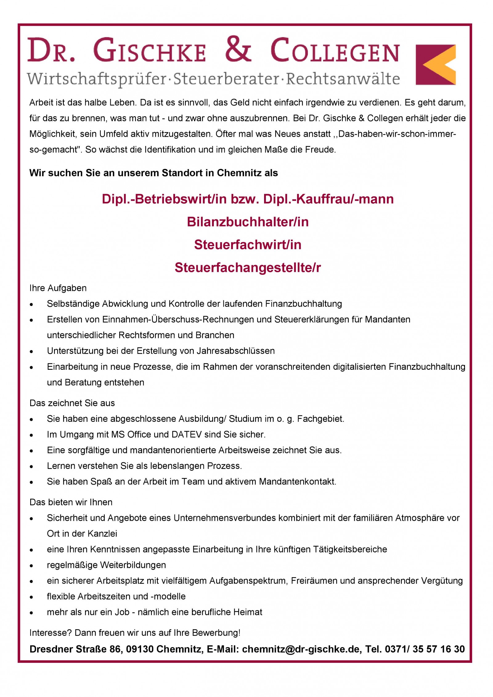 Stellenausschreibung